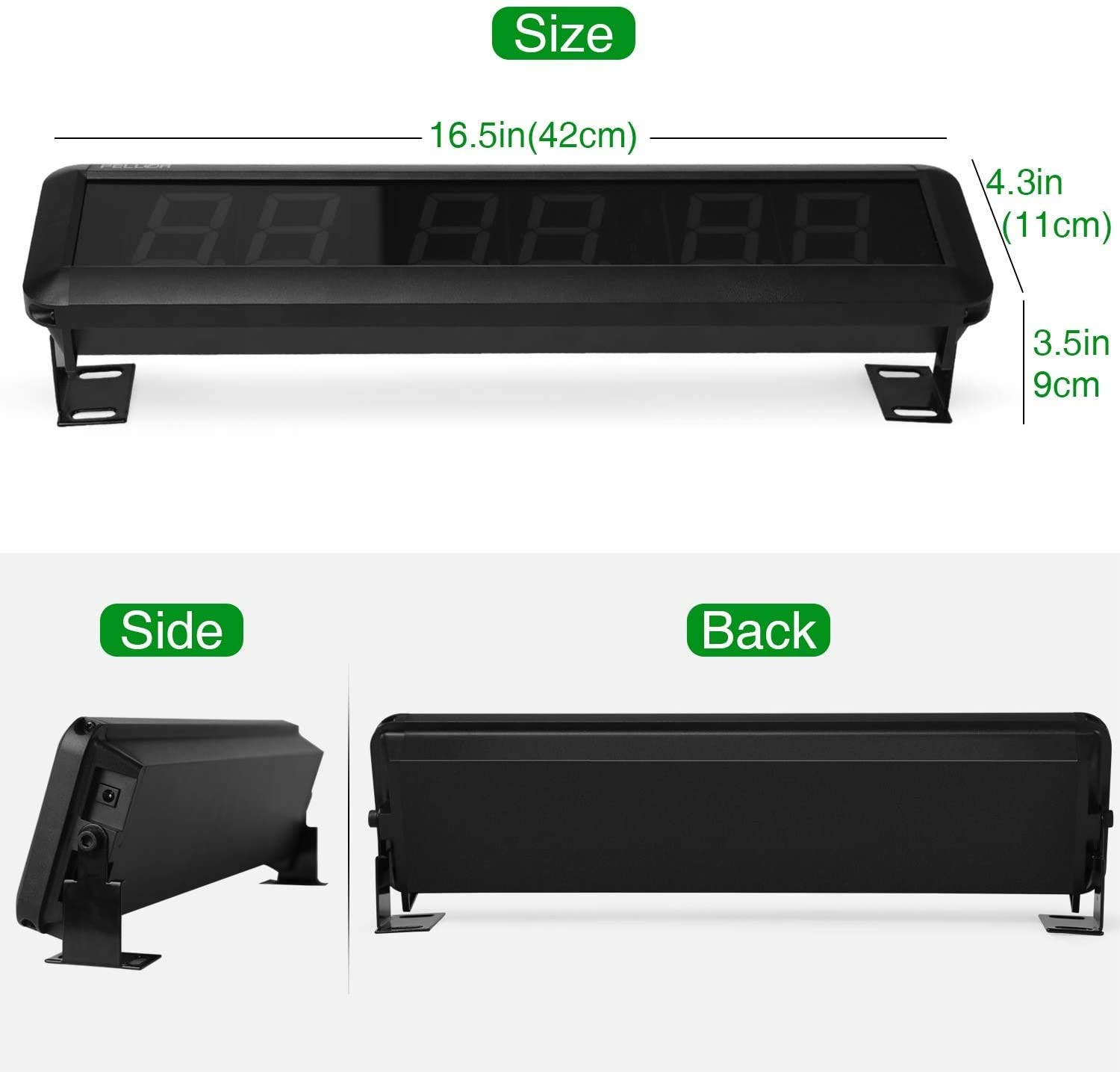 Timer a intervallo di Fitness LED, 6 cifre HIIT Addestramento Pre-programmato Orologio da Parete con Tabata, Emom, MMA, Ideale per Allenamento da Palestra Crossfit Home