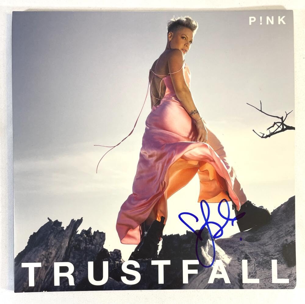 Pink Pnk - Alecia Moore - Signed Autograph Album Vinyl Record LP
