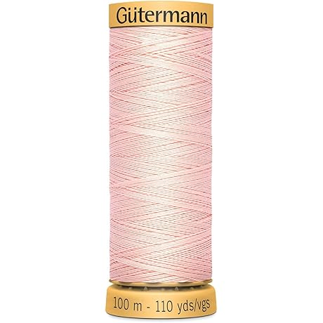 Gutermann Natural Cotton Thread 110 Yards in Delicate Pale Pink