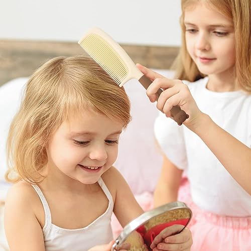 Miniatura 6 de TCOTBE Paquete de 2 peines desenredantes para mujer, mango de peinado bonito, aderezo de dientes finos y peine de corte de pelo para cabello húmedo