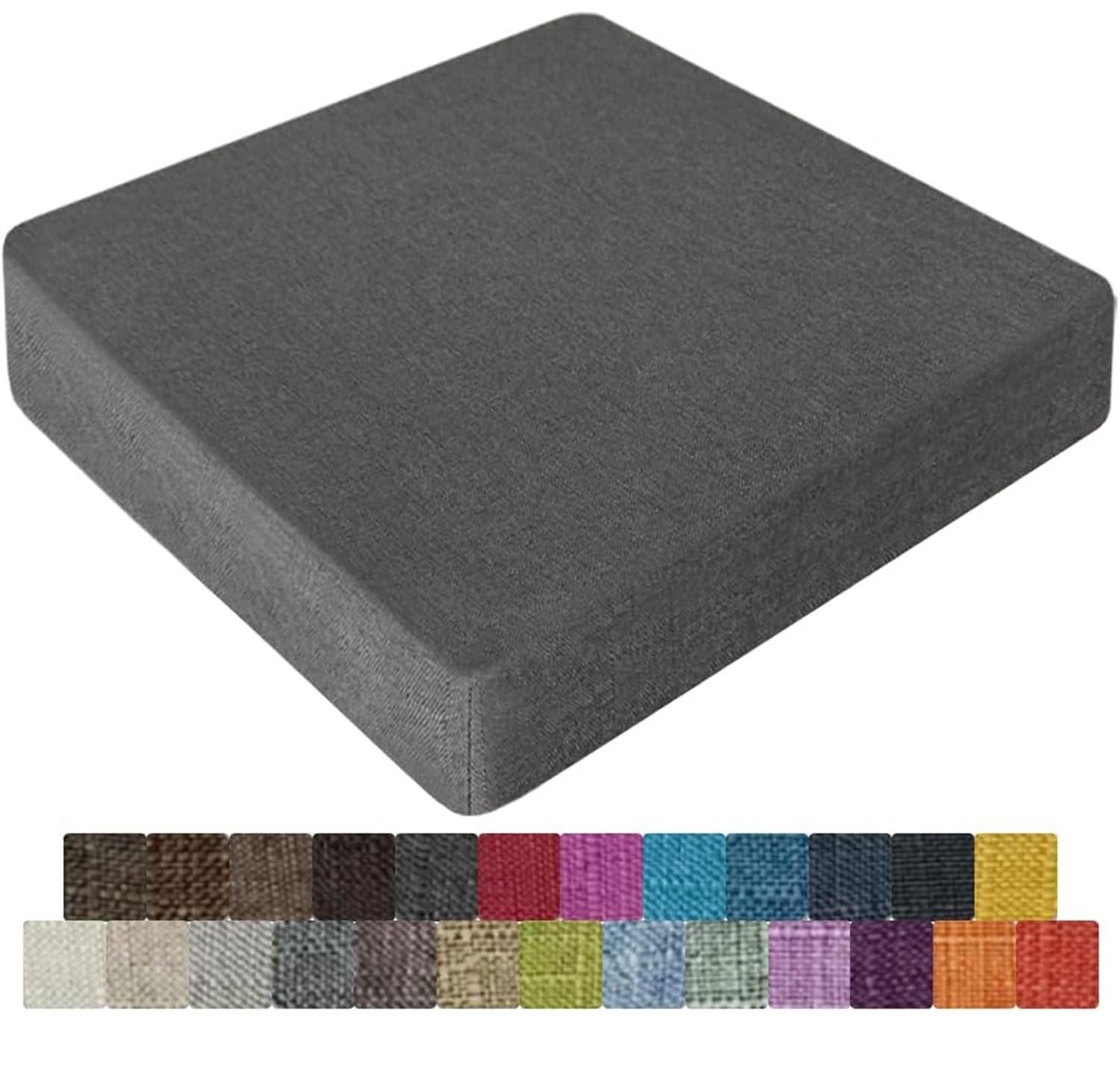 Cojines de Asiento Oficina 40x40 45x45 50x50 Cuadrado Cojin para Silla Cocina Antideslizante Grande Cojin De Suelo para Comedor Patio Bistro Jardín Interior Exterior Hogar(Colour1,45x45x10cm)