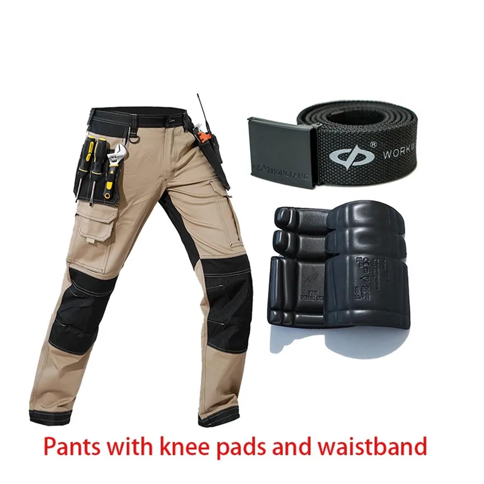 Arbeitshosen Männer Arbeitskleidung Multi-Pocket Outdoor Wandern Jogger Arbeitshose mit Verschleiß