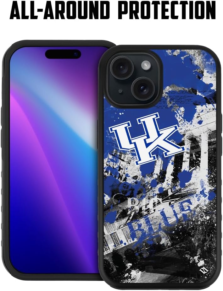 Guard Dog Case Compatible with iPhone 15 - Compatible with MagSafe - Military Grade - Rugged Two Piece Protection - Collegiate Licensed - Kentucky Wildcats - by Paulson Designs