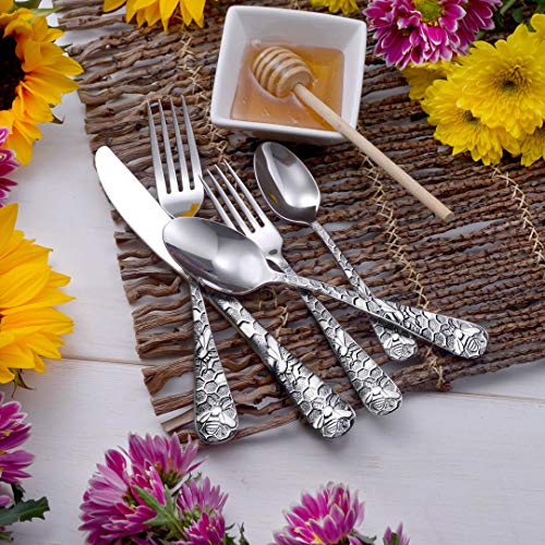 Liberty Tabletop Honey Bee 45Pc Flatware Set Service For 8 Serving Set Included Silverware Made In Usa 18/10 #TOP2