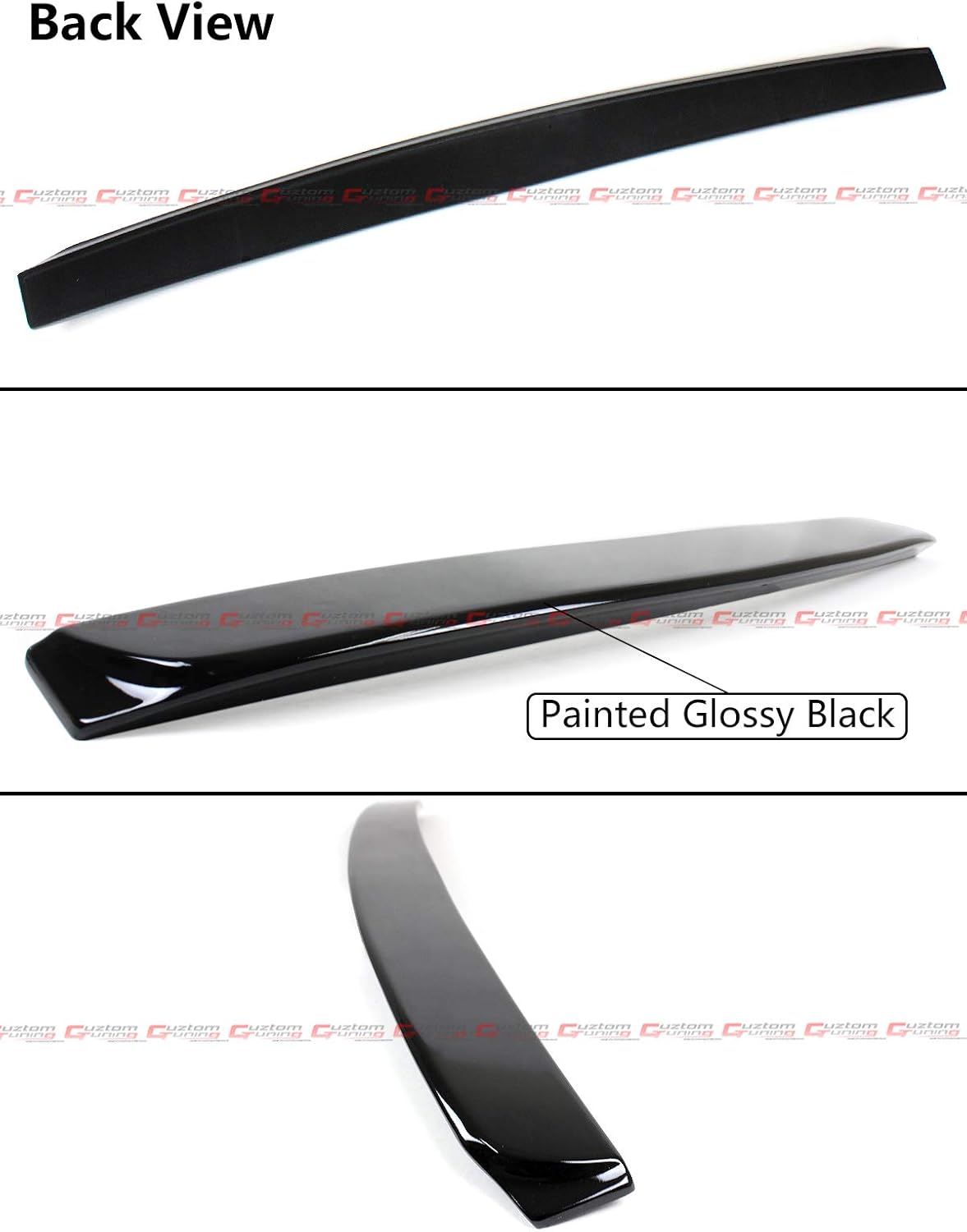 Painted Glossy Black Rear Window Roof Top Spoiler Compatible with 2006-2015 Honda Civic 8TH 9TH Gen 4 Door Sedan Model