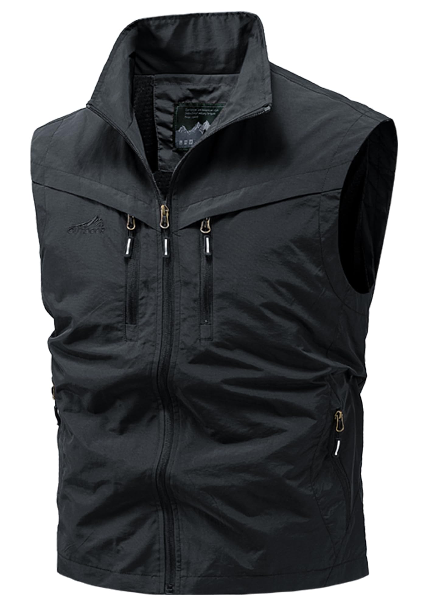 AIEOE Gilet cargo fonctionnel pour homme - Multipoches - Gilet de randonnée pour la chasse, le camping - EU S-3XL