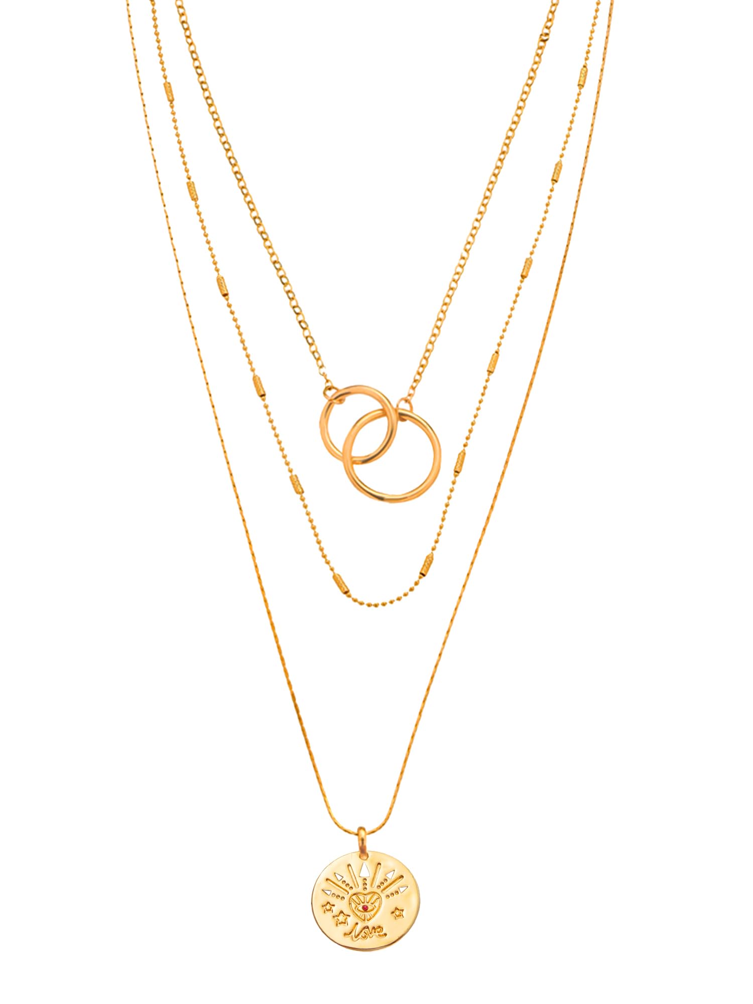 Yellow Chimes Multi Layered Choker Necklace for Women | Fashion Gold Plated Multilayered Chain Necklace | Glam Chains | Western Necklace for Girls Birthday Anniversary Gift for Women Wife (B0D9TSVQ3J) Amazon Price History, Amazon Price Tracker
