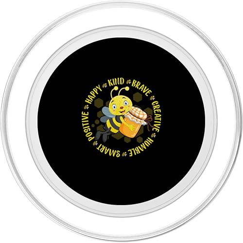 Miniatura 8 de Bee Happy Kind Brave Humble Smart Positive Bumble-bee PopSockets Standard PopGrip