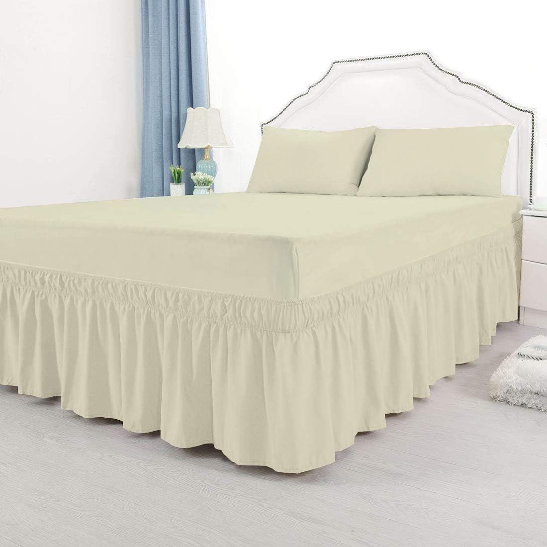 Rohi Base Valance Bed Sheet Frilled Design FIT Over 16” Deep Fit
