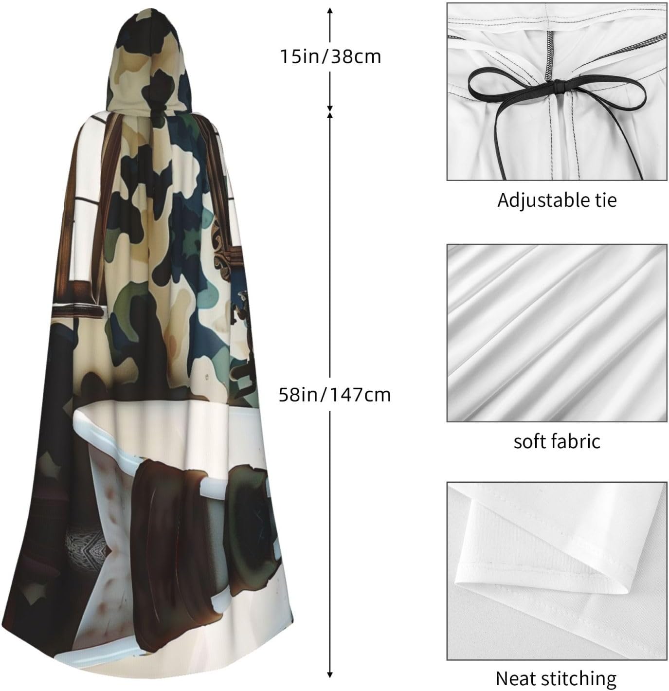 Corner of bathroom Unique Darkness Poncho Shawl - Customizable Wearable Blanket for Women, Perfect Halloween Costume Accessory, Knight, Akatsuki, and More