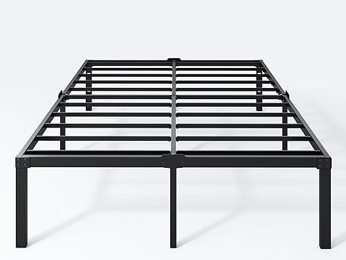 Miniatura 6 de Base de cama de plataforma metálica estándar de 16 pulgadas, 3,000 libras, base de colchón de listones de acero resistente de fácil montaje, sin