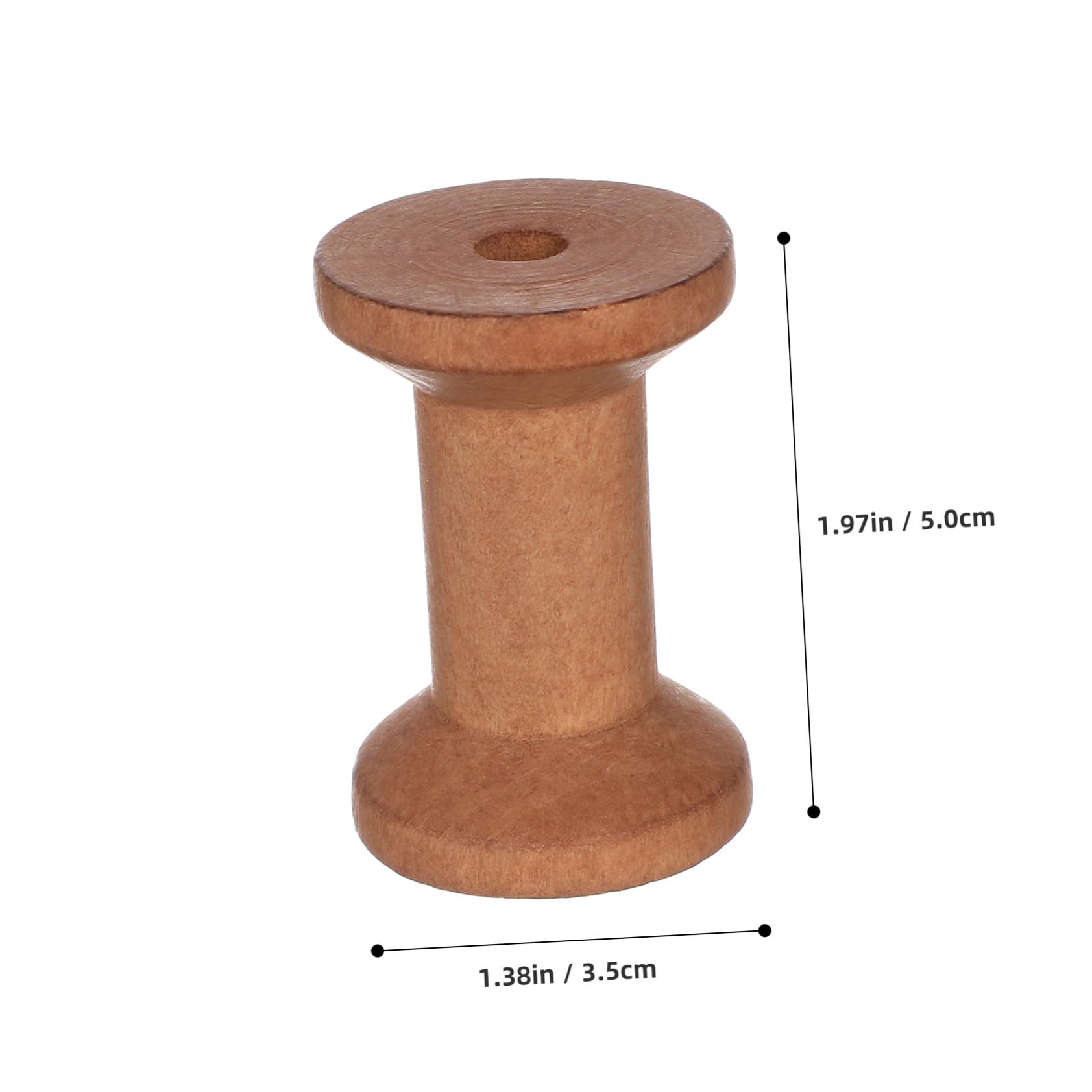 Sewroro 100pièces Spools Bois Vides Pour Couture Supports à Fil Et Ruban Accessoires De Filage Couleur Châtaigne
