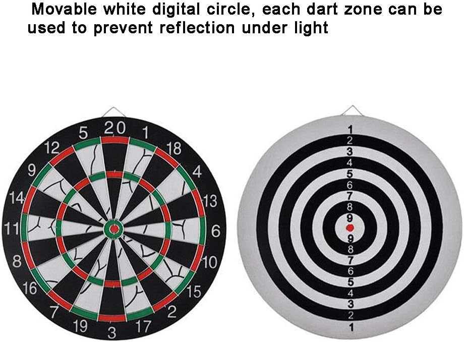 Dart Board Set Double-Sided Available Dartboard Backboard Set Indoor Game Bristle Dart Board Set for Adult, Indoor Outdoor Fun,Office and Family Time (Size : 15 inches) : Sports & Outdoors