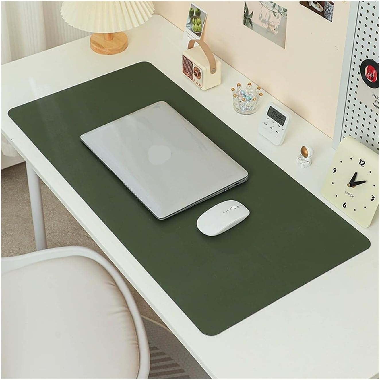 Laptop Mouse Pad Office Ladies Boys Large Simple Desk Pad(Green,60 * 120cm)