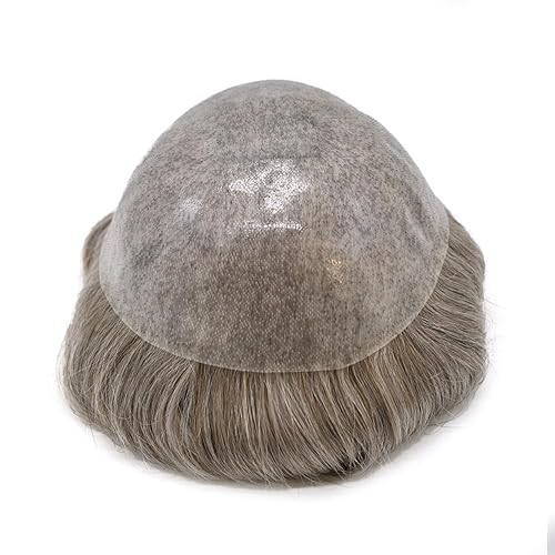 Miniatura 10 de Hair Nature - Tupé para hombres, sistema de repuesto de piezas de cabello humano, unidades de cabello negro con bucle en V de piel fina, 100%