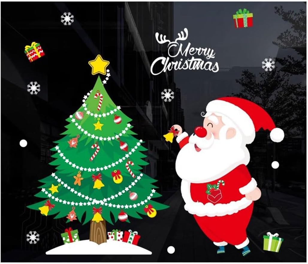 ウィンドウステッカー飾り付け防水 両面 静電気クリスマスシール両面