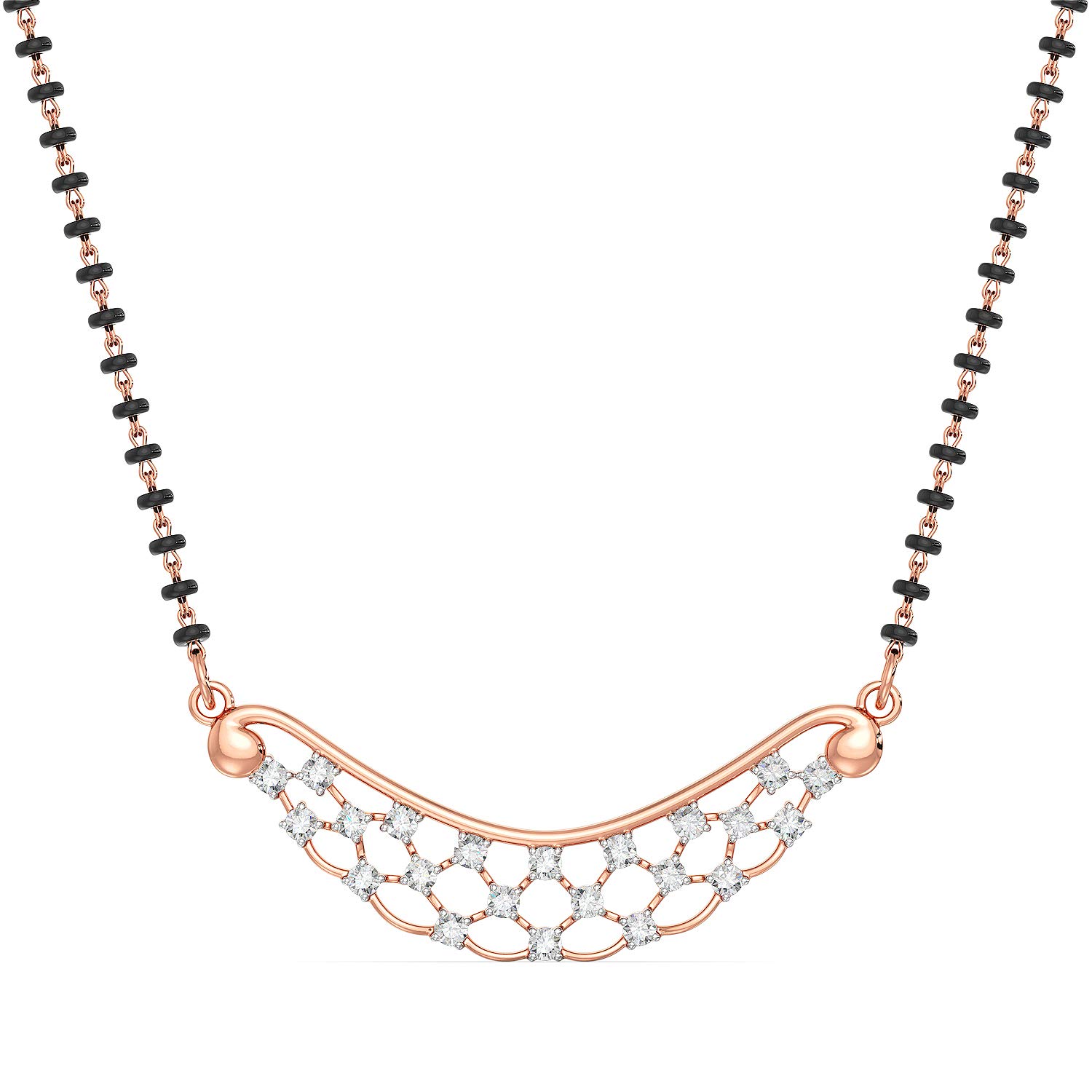 18k (750) Yellow Gold and Diamond Mangalsutra for Women