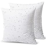 Phantoscope Premium Outdoor Pillow Inserts - Pack of 2 Square Form Water Resistant Polyester Throw Pillows, Couch Sham Cushion Stuffer, 16 X 16 inches