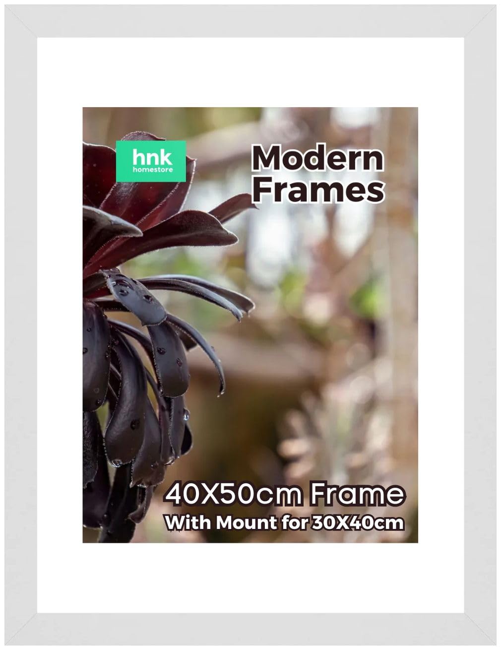 WHITE Large Picture Poster Frame Size 40 X 50cm, 400 X 500mm with White mount for Image, Photo, Artwork, or Print Size 12 X 16 inches, 40 X 30cm, 400 X 300mm [WHITE Frame]