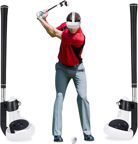 Extension VR Golf Club Handle Grips for Oculus Quest 2 Controller Accessories Sturdy Attachment Enhanced Golf Gaming Experience 2pcs