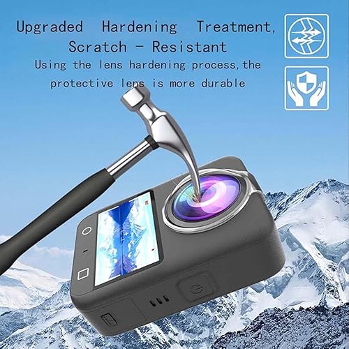 Miniatura 4 de Juego de protectores de cámara de acción compatible con DJI Osmo 360, protector de pantalla de vidrio templado Osmo 360, funda de silicona, tapa de