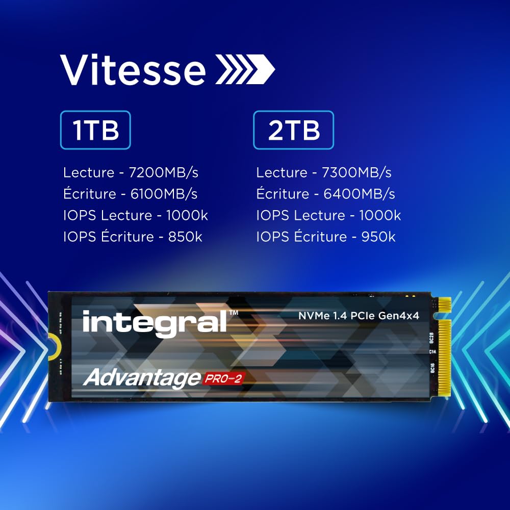 Integral Disque SSD 1 to TLC M1 NVME M.2 2280 PCIe Gen3x4 R-3450 Mo/s W-3200 Mo/s