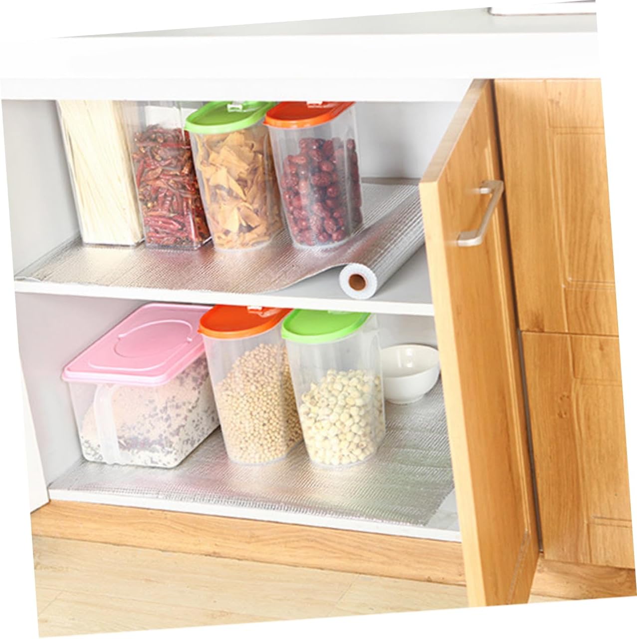 Zerodeko Aluminum Foil Mat Multi-Functional Drawer and Cabinet Liner Easy to Cut for Kitchens Bathrooms and Closets Non-Adhesive and Odorless