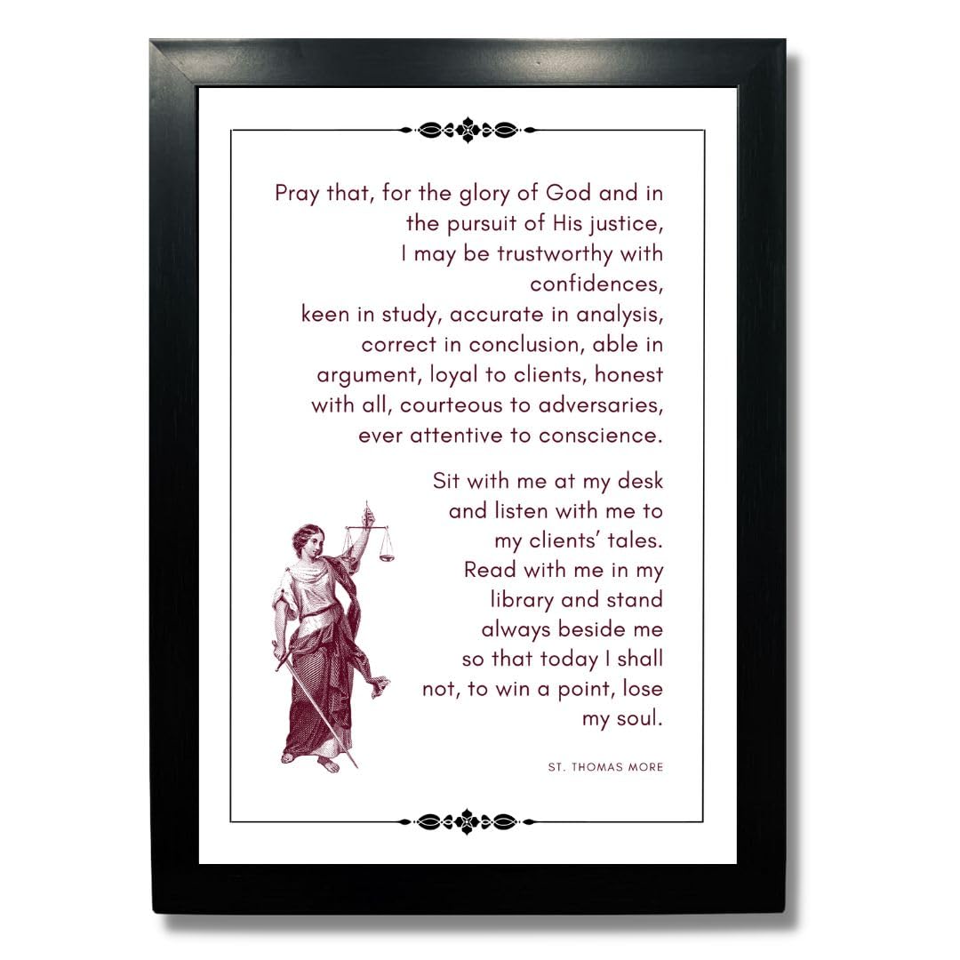 Kagaz Kala - Motivational Funny Quotes - Lawyer Law Poster for Room Office Home - Digital Art Print, A4 Synthetic Frame (Lawyer's Prayer)