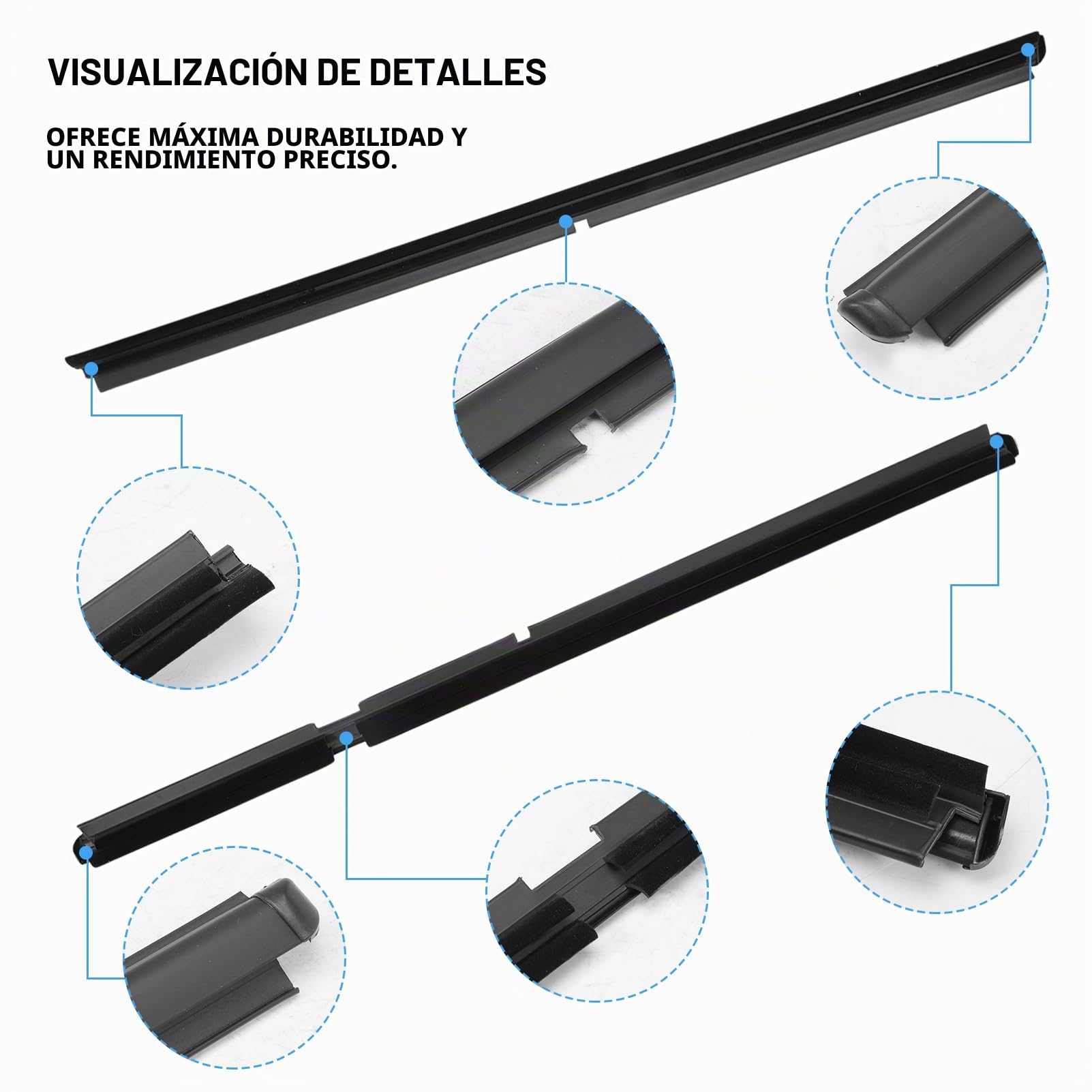 4 Piezas Burlete Junta Ventana Goma Delantera Trasera Window Sweep para Grand Cherokee WJ WG 1998-2005 55135890AF 55135891AF 55135878AF 55135879AF