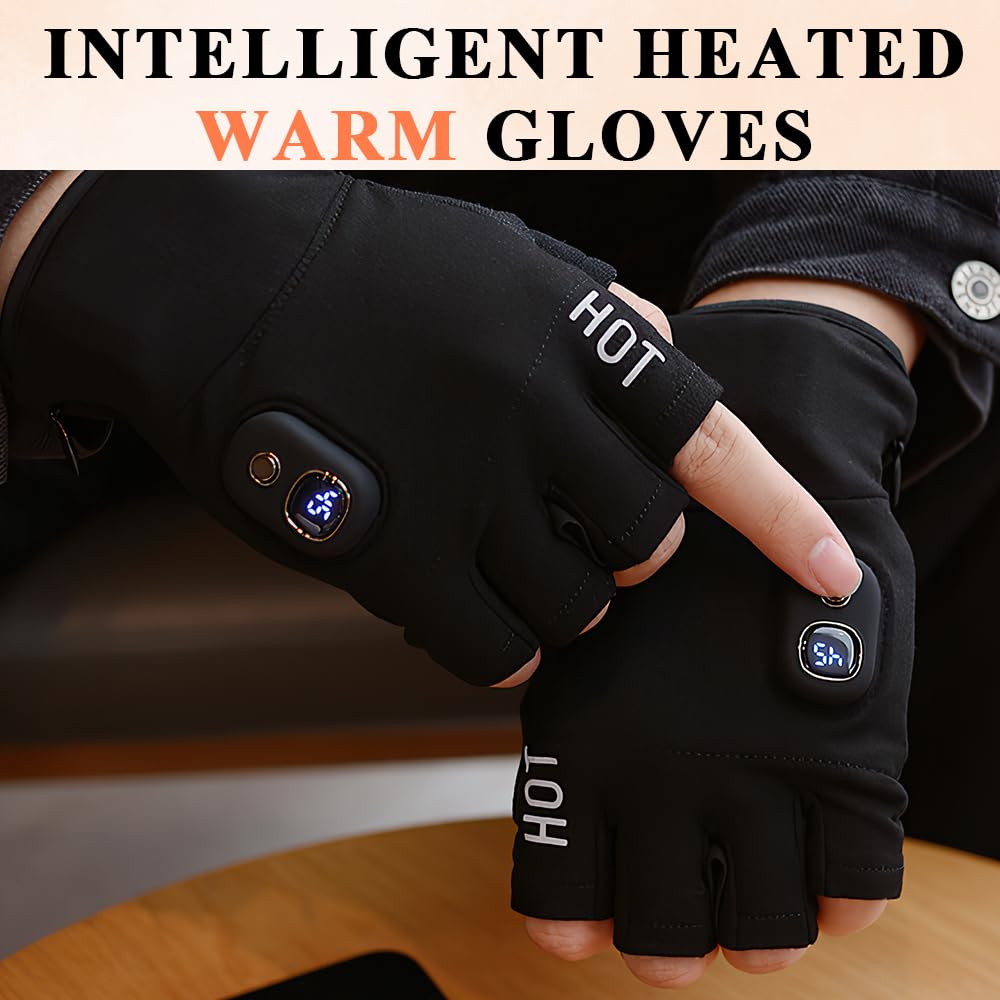 KBIBCK Beheizbare Handschuhe - Wiederaufladbar, 3 Temperaturstufen - Für Outdoor & Sport