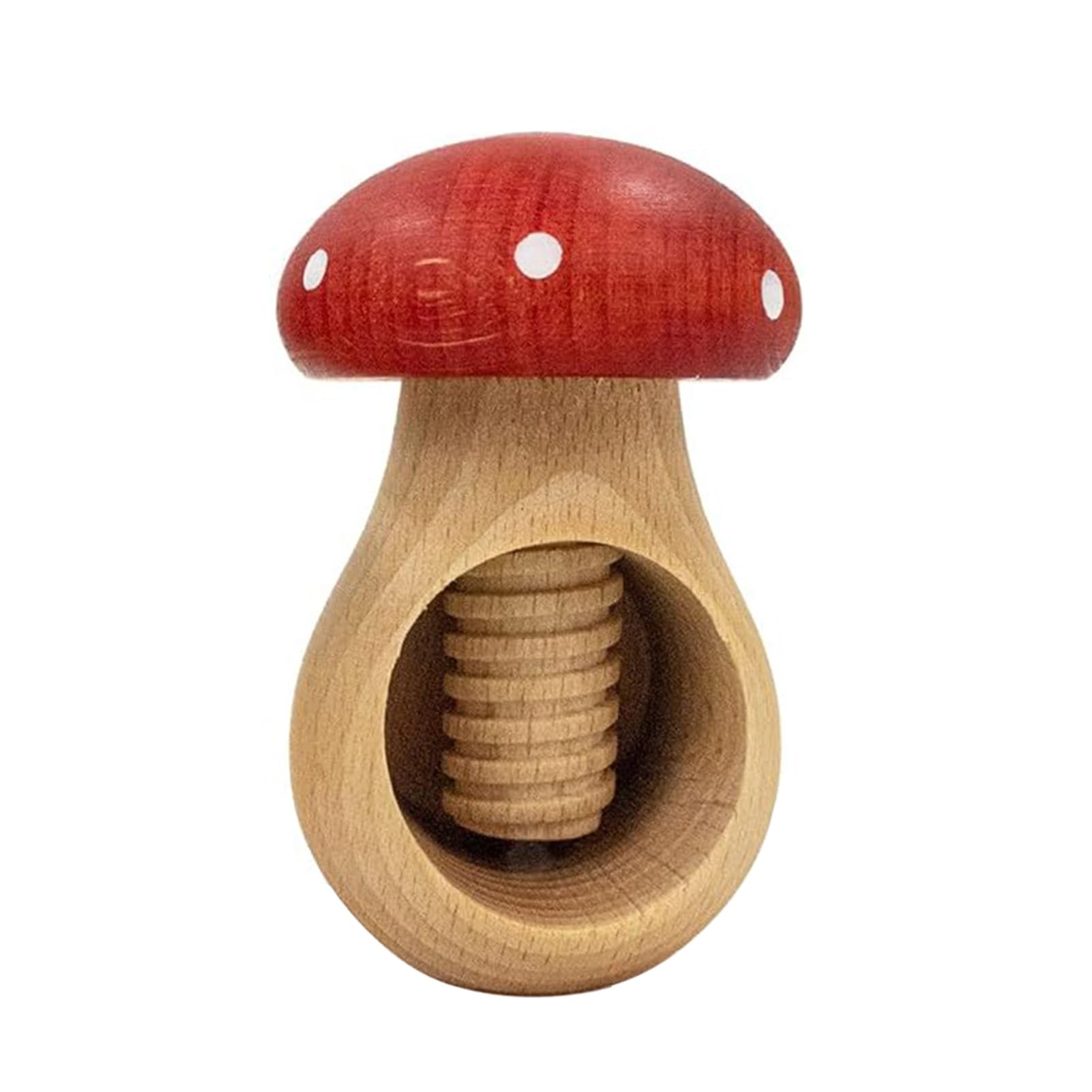 matumou Mushroom Shaped Nutcracker Creative Walnut Clip Wooden Walnut Opener Tool Easy to Use Decorative Kitchen Gadget