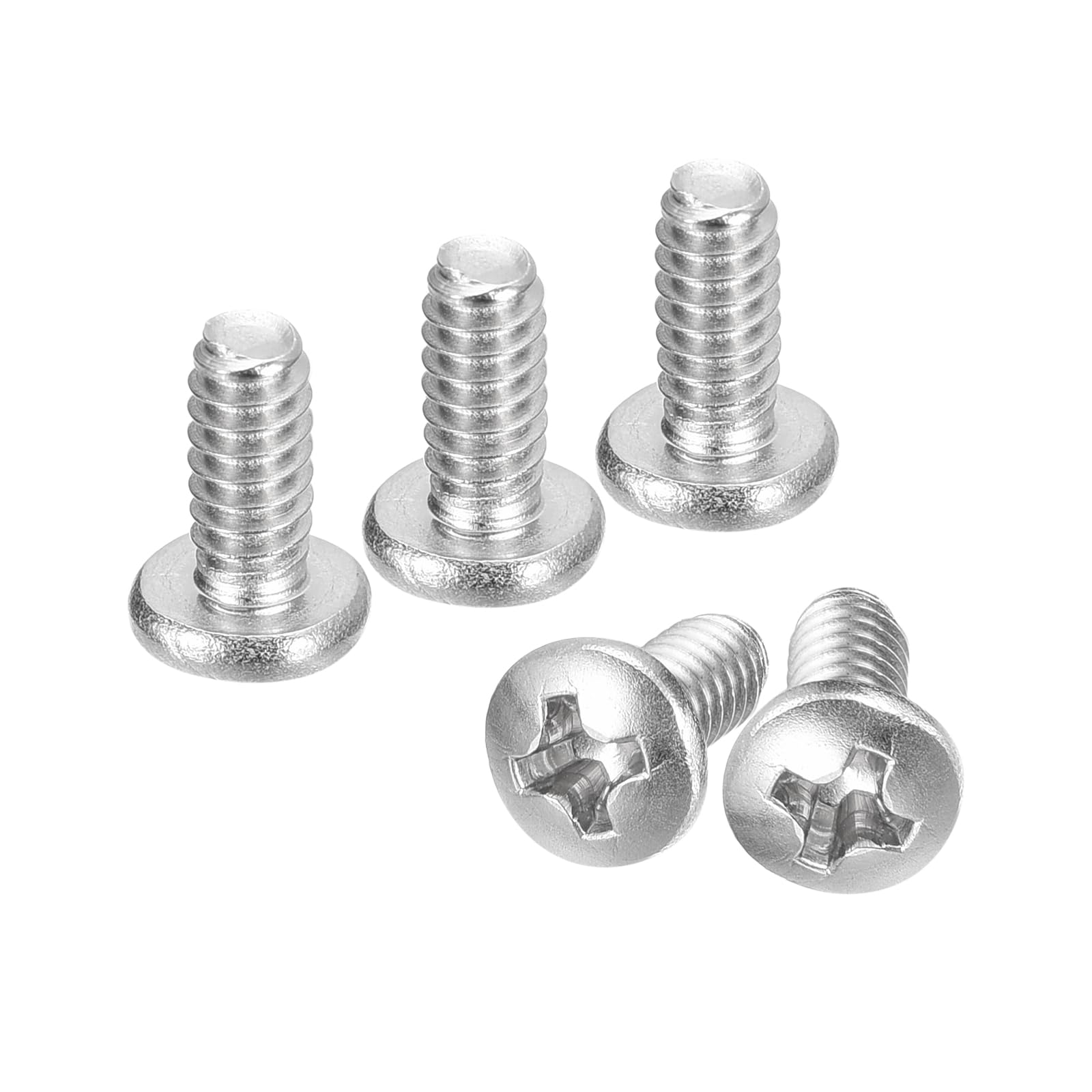 10 Tornillos De Cabeza Avellanada Cruzada Alargados De Acero