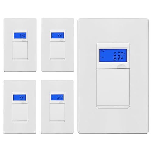 Vista 16 de ENERLITES Interruptor temporizador digital programable para luces, ventiladores, motores, 7 días 18 ajustes de temporizador de encendido/apagado, un