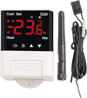 Digitales Thermostat mit WiFi Fernbedienung 10A Heizung Kühlung für Aquarium Inkubator Gewächshaus 110V-230V AC A