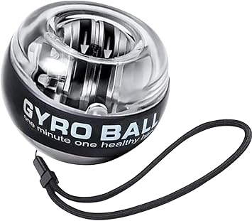 Auto-Start Power Gyro Ball Wrist Trainer – Metal Core Hand Strengthener for Forearm, Grip, Finger & Wrist Exercise Fitness Training - Wrist Trainer Power Gyro Ball