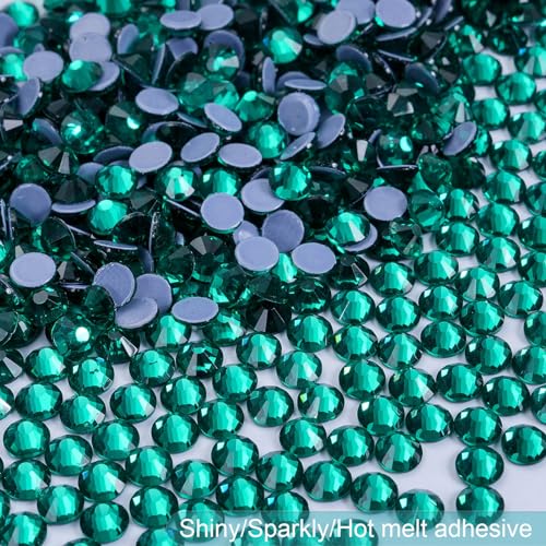 Image of Hotfix Rhinestones Bulk, 14400PCS Blue Zircon Hot Fix Rhinestones for Clothes DIY Decoration Crafts, Blue Zircon, SS20, 4.6-4.8mm