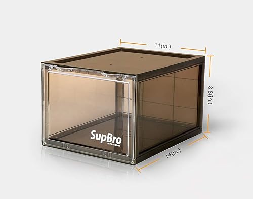Miniatura 4 de SupBro Caja de colección  Caja de almacenamiento de fácil acceso  Caja de zapatos apilables de plástico con organizador transparente para puerta