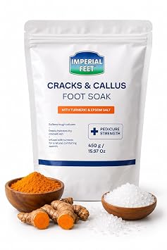 Imperial Feet Epsom Salt Foot Soak Cracked Heels Rough Feet, 16oz