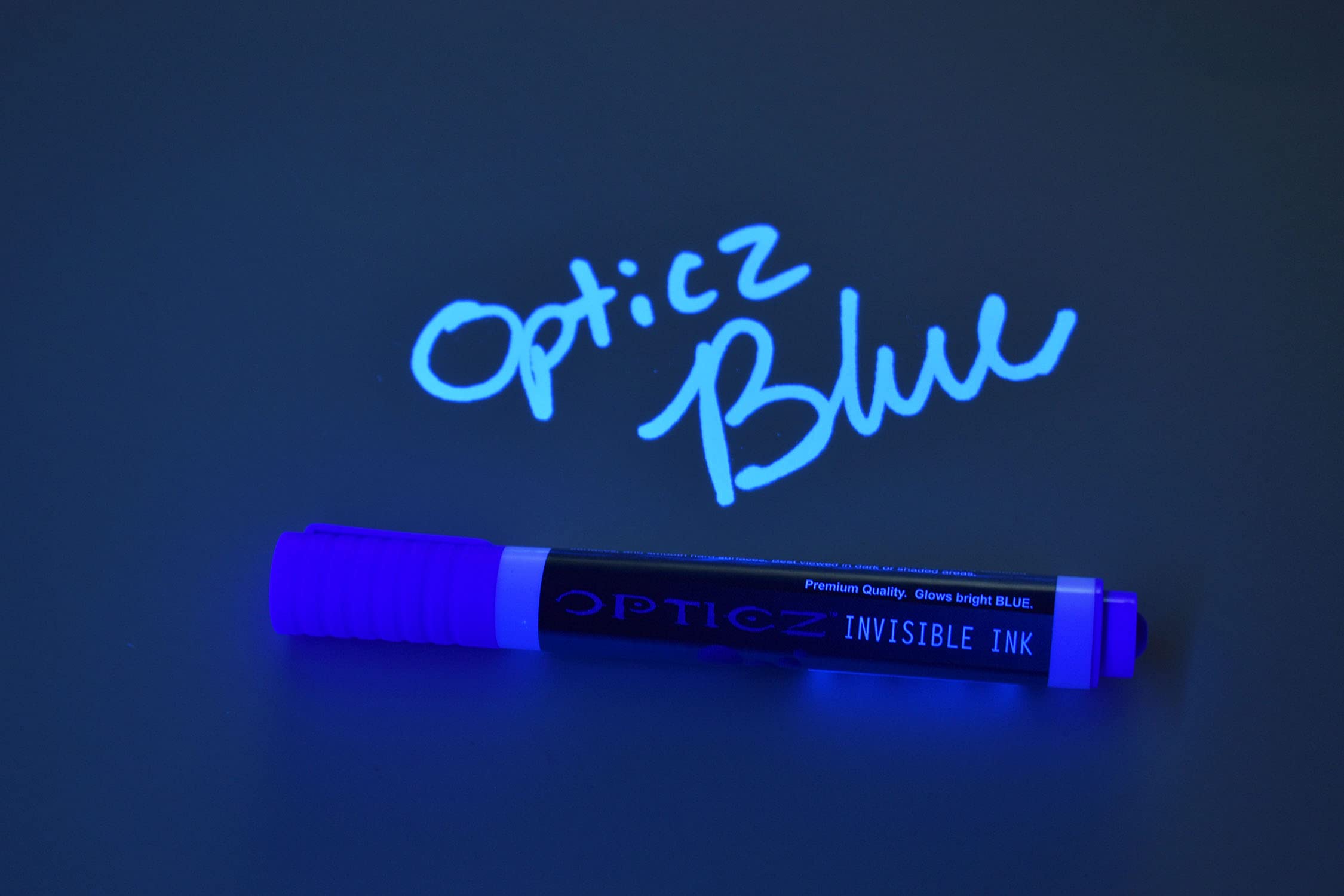 Opticz UV Blacklight Reactive Large Tip Invisible Ink Marker, Blue Buy