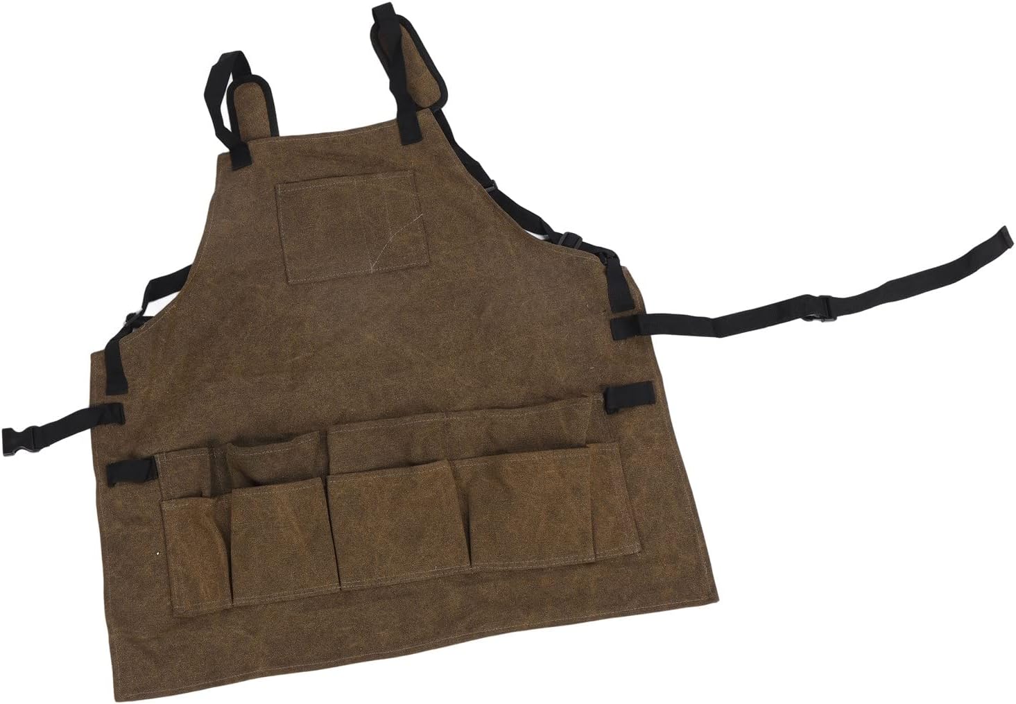 Gardening Apron with Practical Strap, 11 Pockets Multifunctional Bib Apron, Ideal for Home Garden and Coffee Shop, Durably Material, Comfortable to
