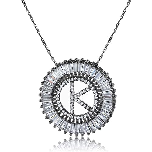 COTTVOTT A-Z Alphabet Pendant Necklaces Charms Women Initial Letter Chain Necklace 4 Colors