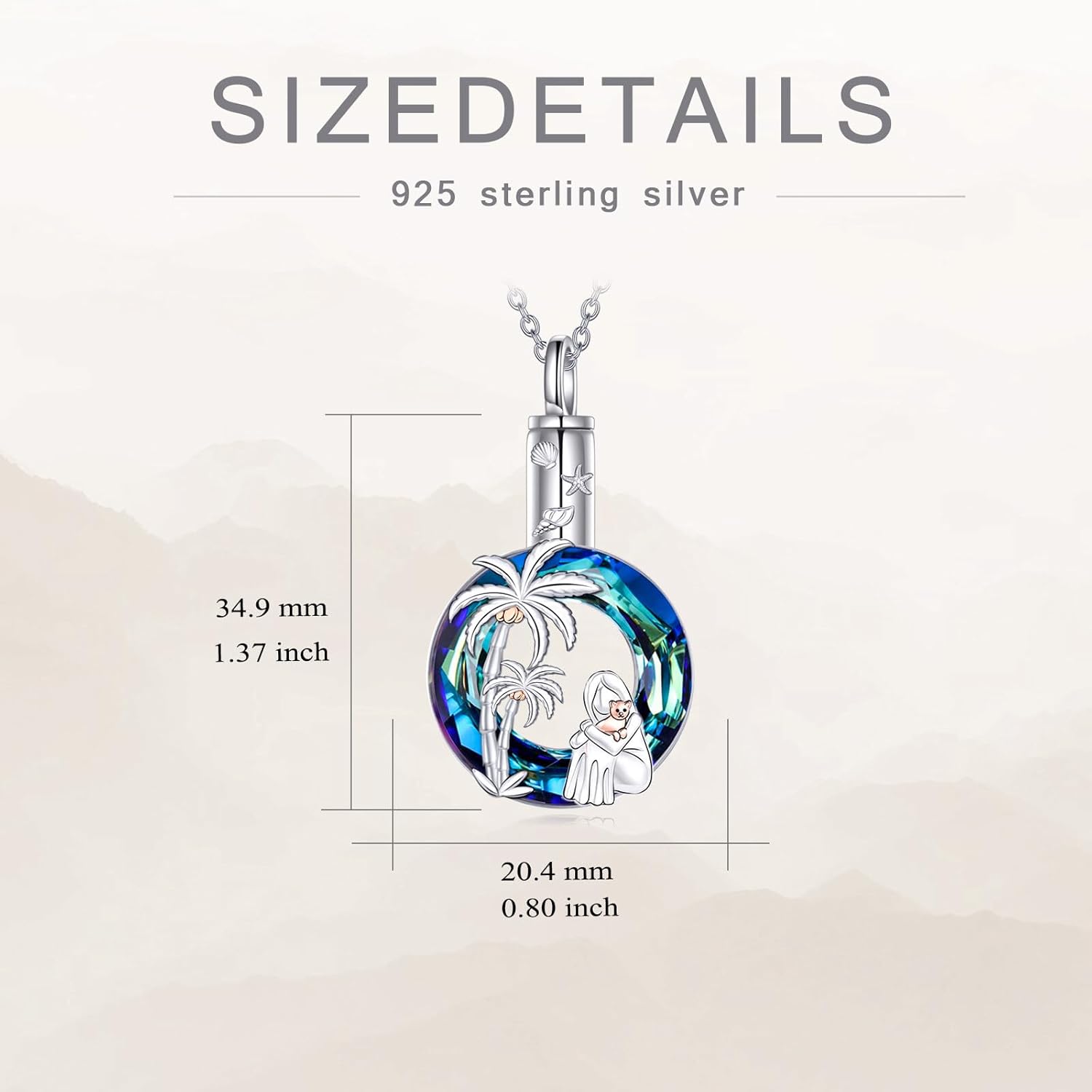 TOUPOP Cat Cremation Jewelry for Ashes Sterling Silver Cat Moon Urn Necklace that Hold Human Pet Ashes Memorial Keepsake Jewelry - Image 6