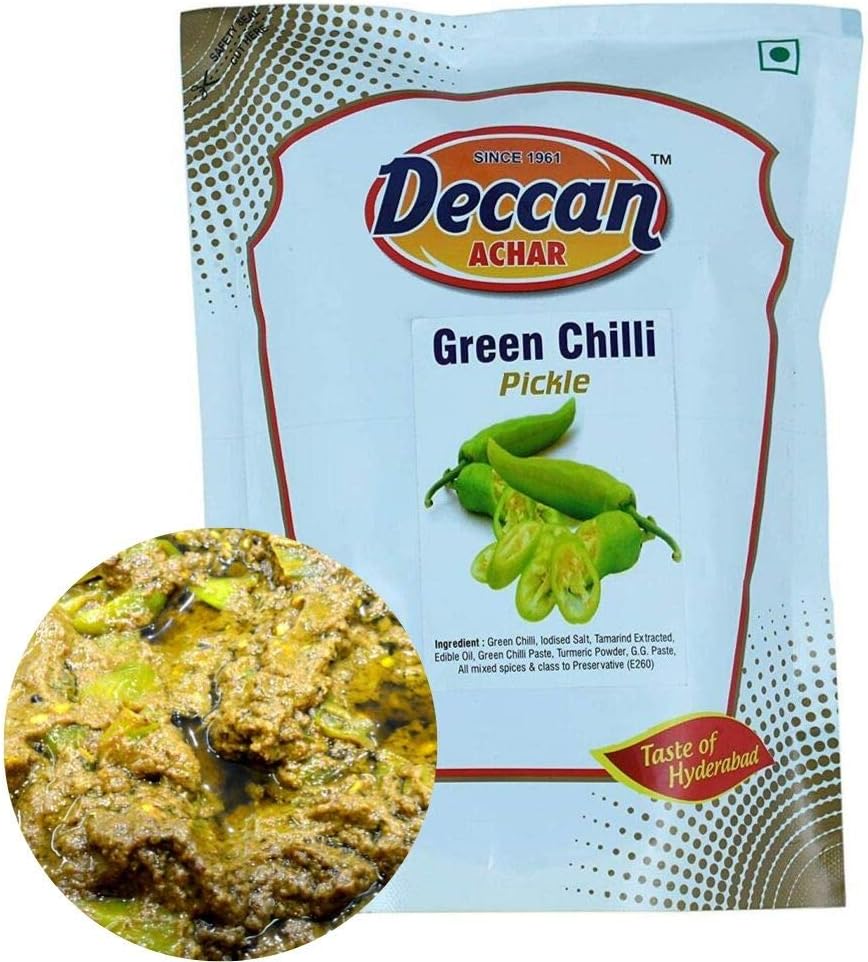 Deccan ACHAR Green Chilli Pickle - 500 GMS