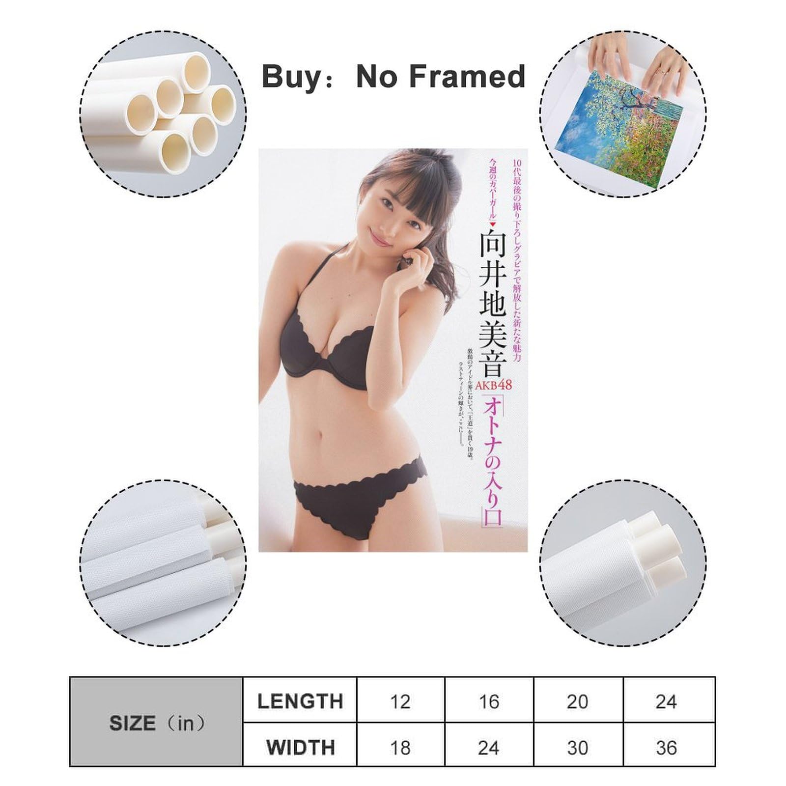 Amazon.co.jp: 向井地美音写真集ポスター167 キャンバスアートポスター