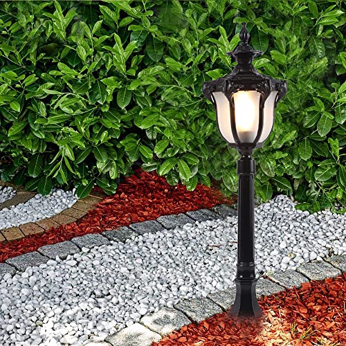Image of Elegant Outdoor Post Light - Weatherproof IP55 Candelabra Design - Secure Night Illumination - Fits 1 x 60W E27 Bulb (Bulb Not Included) - Perfect for Gardens & Pathways