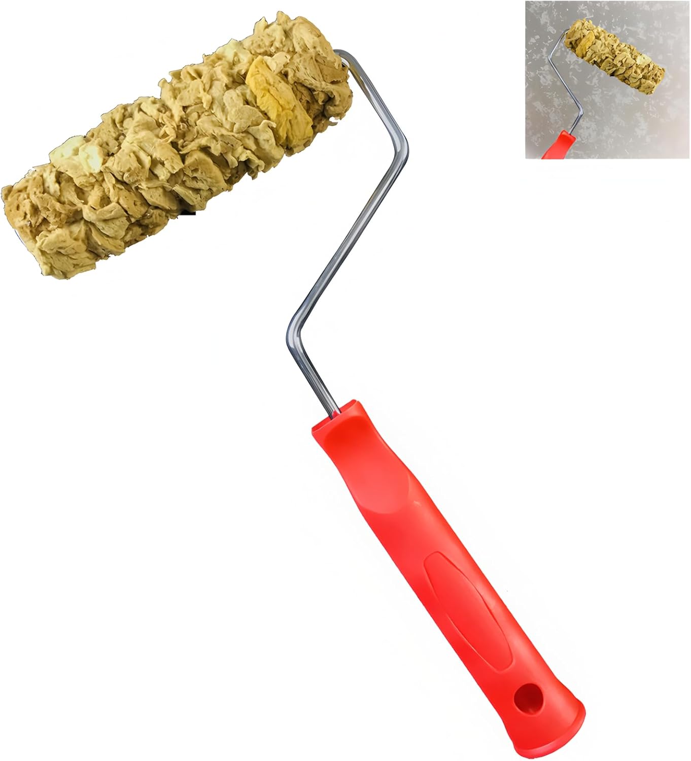 Natural Sea Sponge Roller for Wall Texture Painting – Reusable Texturing Tool Creates Intricate Patterns, Decorative Wall Art Roller for PRO & DIY Home Renovation Projects (RSL868)