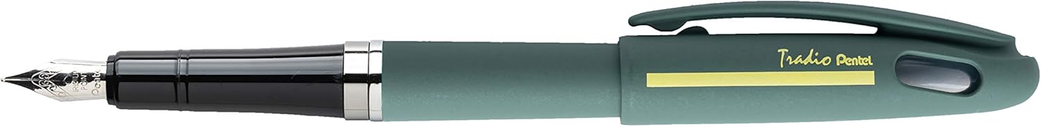 Pentel Tradio TRF99D-C fountain pen Sport Chic, shank khaki matt, refillable blue ink