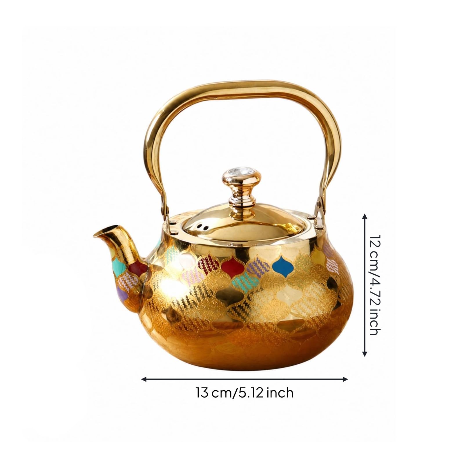 Pot à Thé Filtre à Infusion en Acier Inoxydable pour Branches Thé Service Décoratif Dans la Salle à Manger le Salon, 2,5L