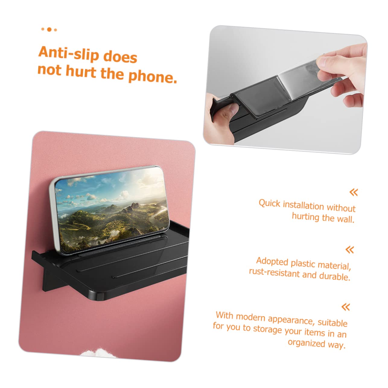 3 Pezzi Mensola Da Bagno Supporto Per Telefono Cellulare Supporto Per Cellulare Supporto Per Telefono e Supporto Per Telefono Da Bagno Supporto Per Telefono Da Wc Supporto