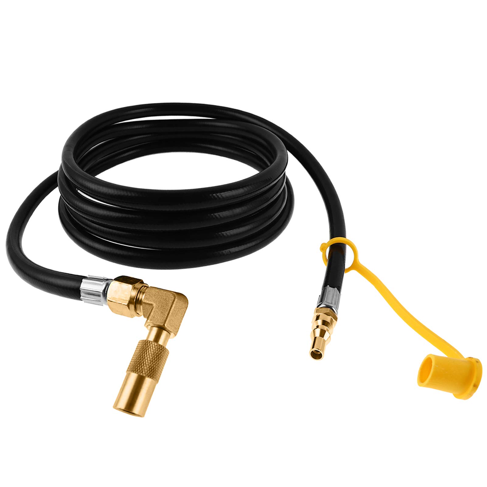 Buy bbq777 Propane Elbow Adapter Fitting with Extension Hose 12Ft RV